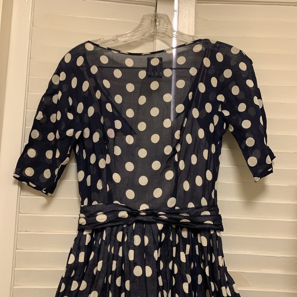 Authentic Vintage 1950s Suzy Perette New York Polka Dot Dress - Picture 2 of 12